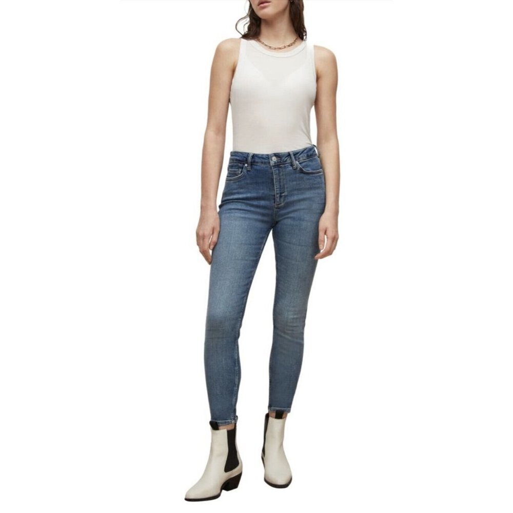 AllSaints Womens‎ Dax Sizeme Ankle Skinny Jeans Sz Small NWT Washed Indigo $169